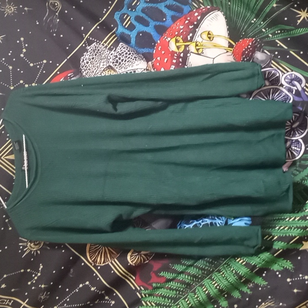 Ribbed Dark Green Sweater